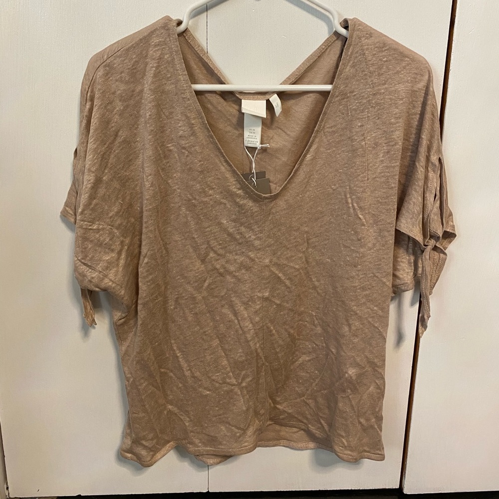 H&M tie sleeve soft short sleeve shirt